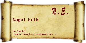 Nagel Erik névjegykártya